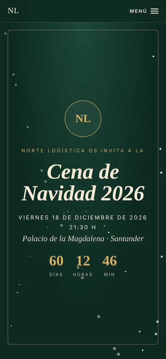 Ejemplo de invitación de empresa, diseño Gala